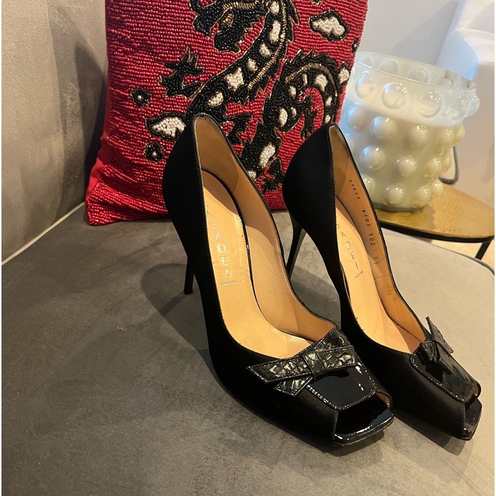 Casadei Peep Toe Pumps